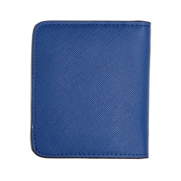 Bright Blue Leather Compact Wallet - Picture 4 of 6